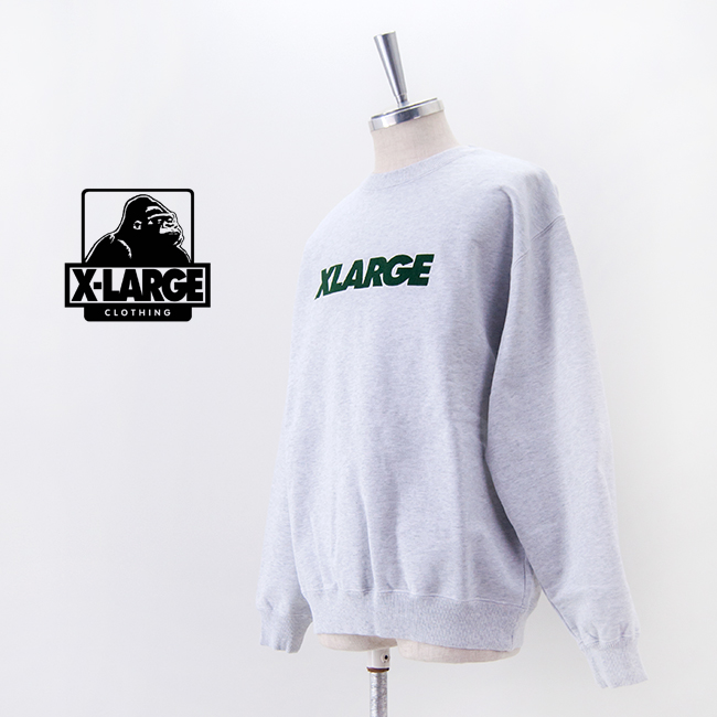 エクストララージ(XLARGE)スタンダード ロゴ クルーネック スウェットシャツ 101253012001-ASH(Men’… XLARGE エクストララージ メンズ スタンダードロゴ クルーネック