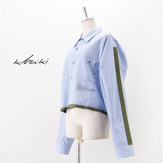 SOLDOUT】kha:ki カーキ レディース リメイクワークシャツ