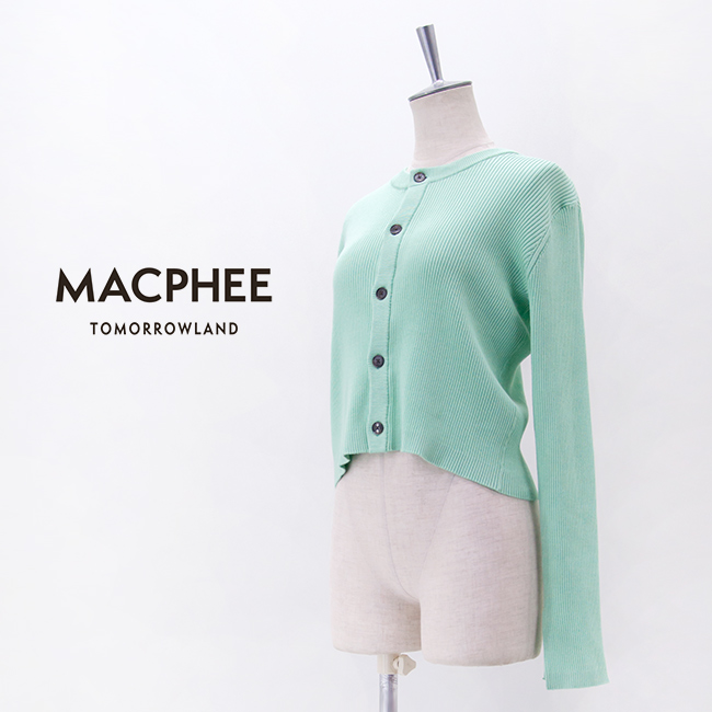 MACPHEE マカフィー　カーディガン　TOMORROWLAND S TOMORROWLAND MACPHEE マカフィー レディース コットンリブ クルー