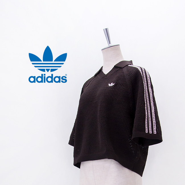 SOLDOUT】adidas アディダス レディース ニット かぎ針編み ポロ