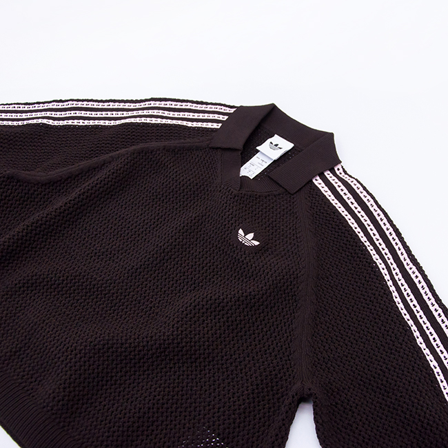 SOLDOUT】adidas アディダス レディース ニット かぎ針編み ポロ